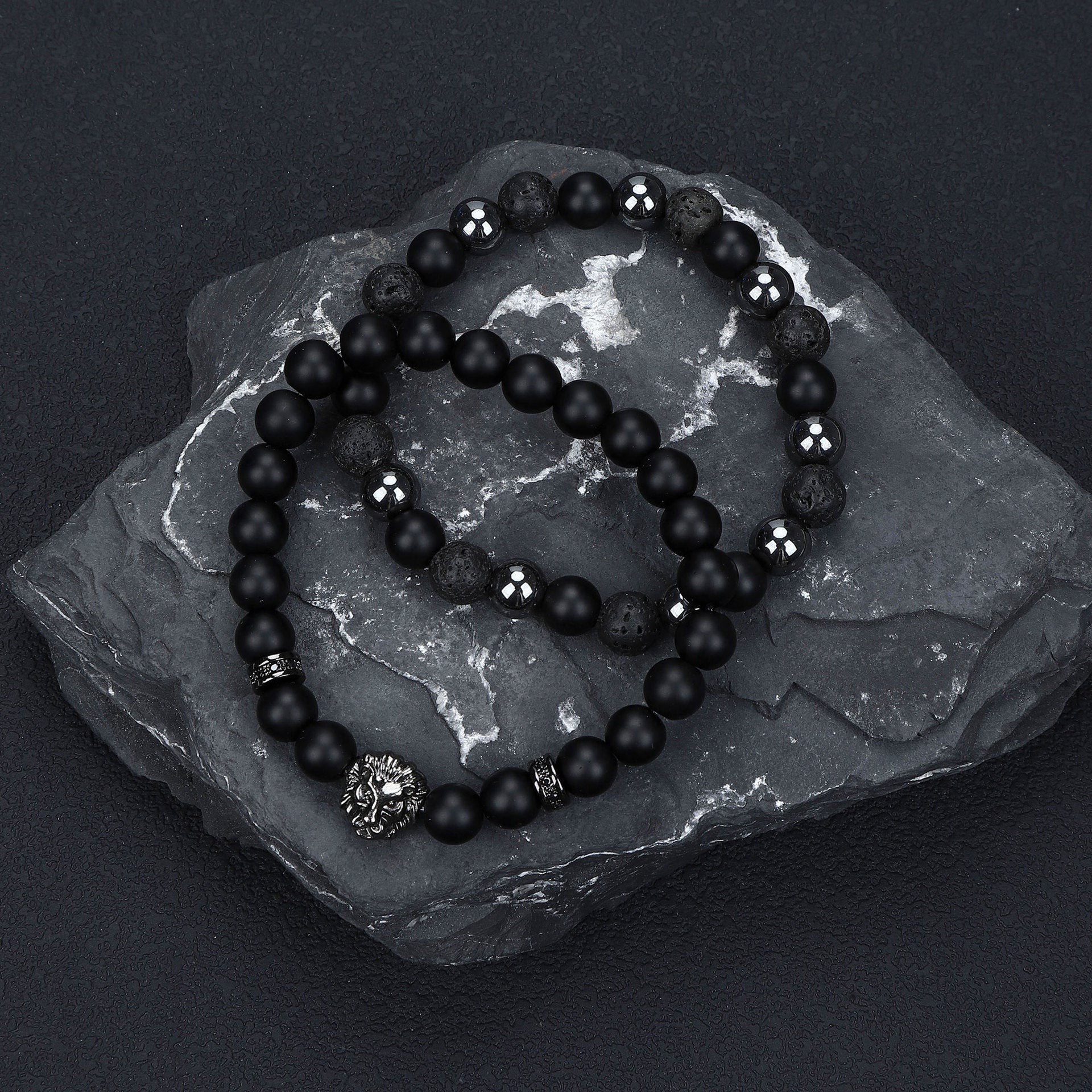 Men's Hip-Hop Cross Bracelet In Black Featuring Durable 304 Stainless Steel