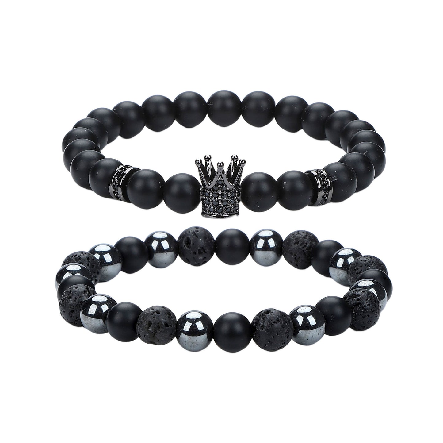 Men's Hip-Hop Cross Bracelet In Black Featuring Durable 304 Stainless Steel