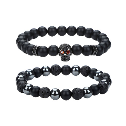 Men's Hip-Hop Cross Bracelet In Black Featuring Durable 304 Stainless Steel