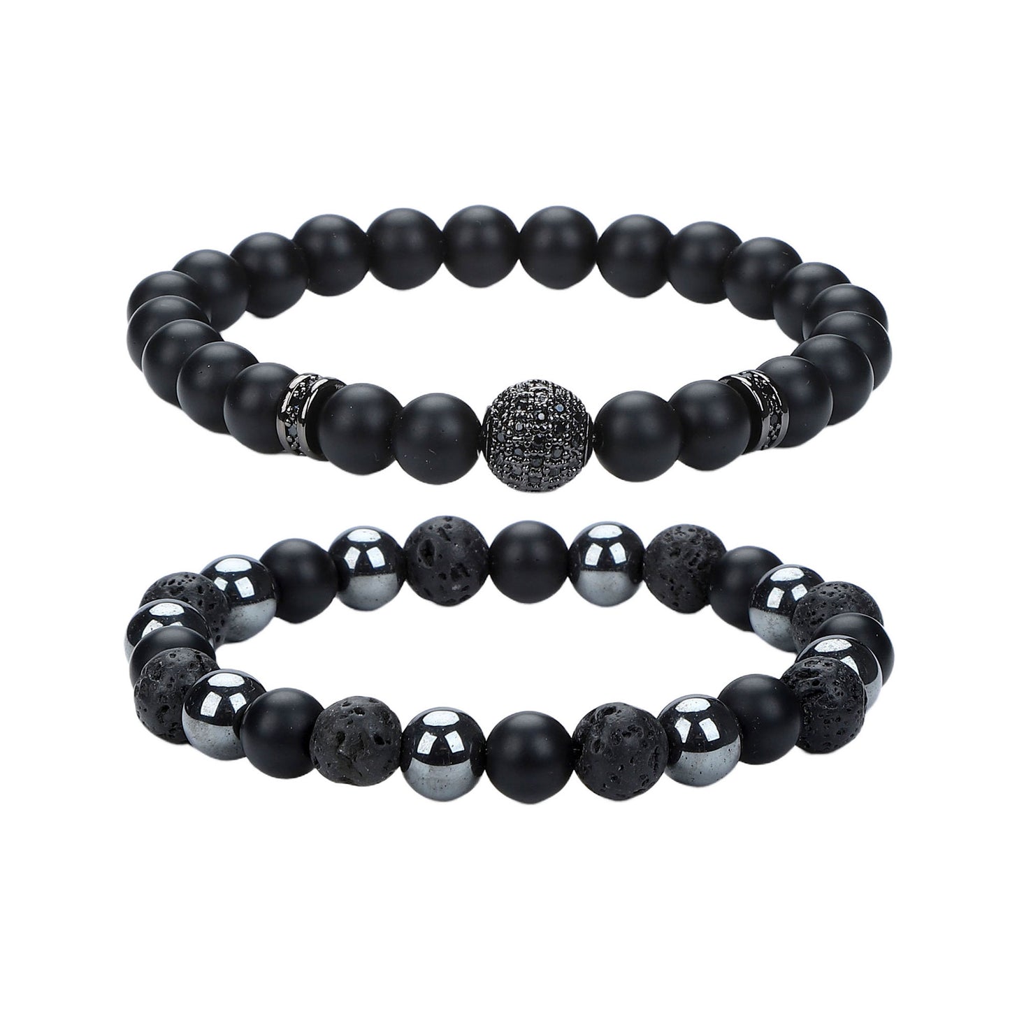 Men's Hip-Hop Cross Bracelet In Black Featuring Durable 304 Stainless Steel