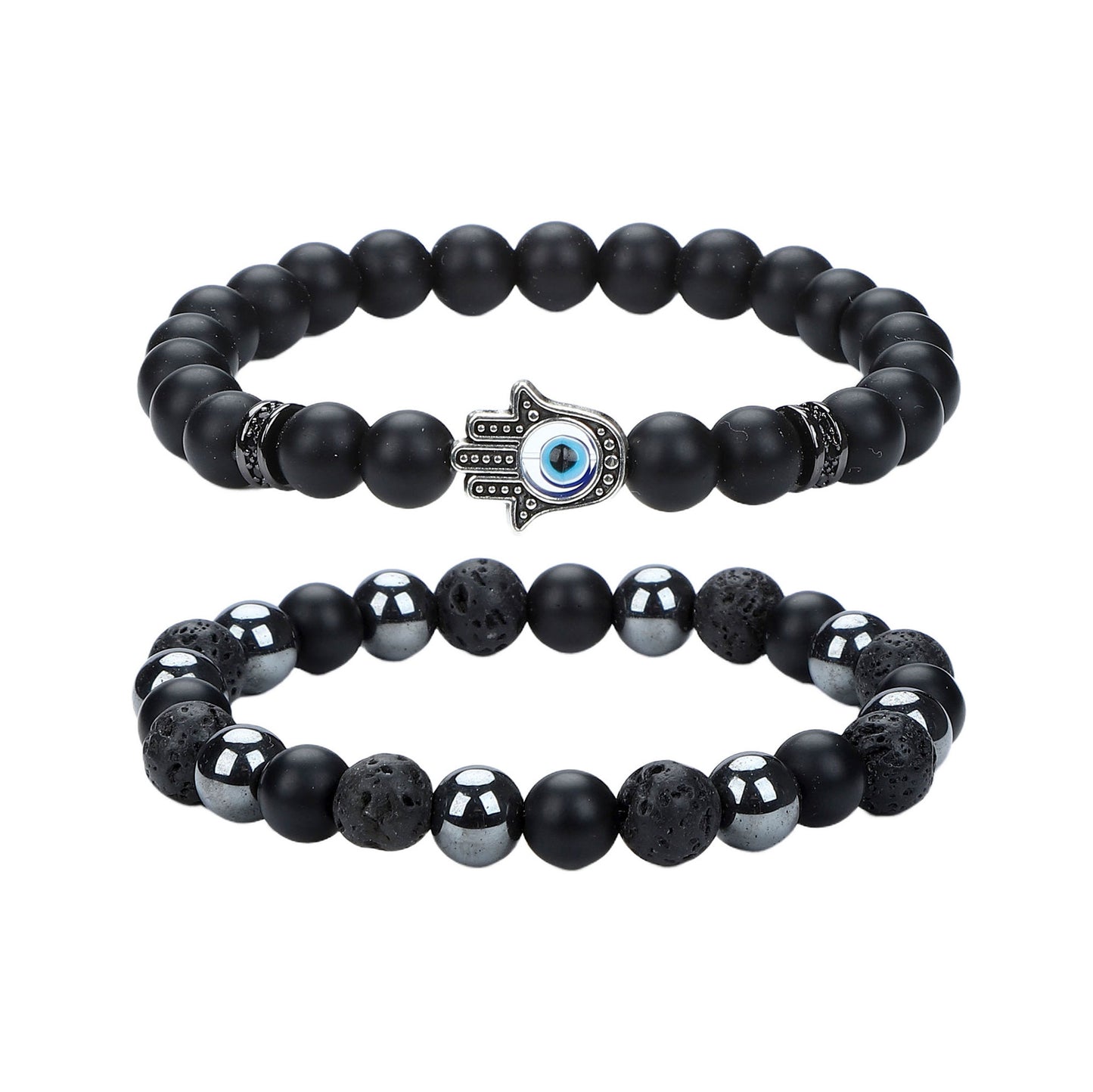 Men's Hip-Hop Cross Bracelet In Black Featuring Durable 304 Stainless Steel