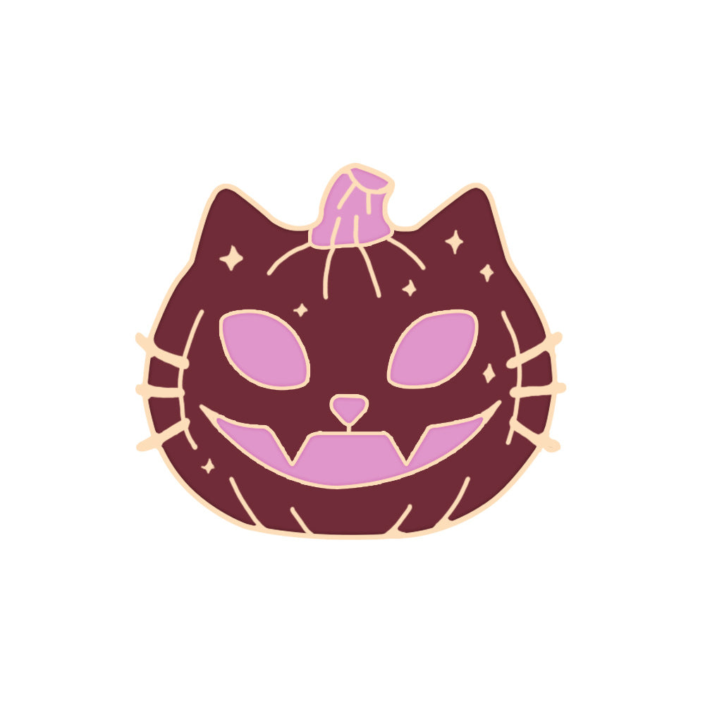 Pumpkin Pin Brooch In Alloy Featuring A Monster Fruit Design