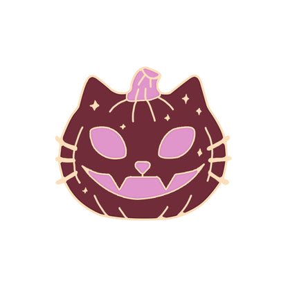 Pumpkin Pin Brooch In Alloy Featuring A Monster Fruit Design