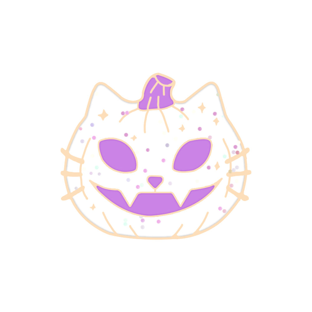 Pumpkin Pin Brooch In Alloy Featuring A Monster Fruit Design