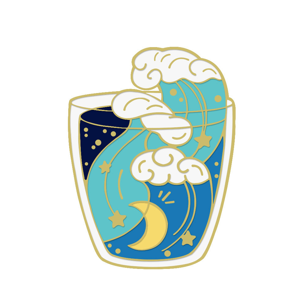 Universe Pattern Brooch Pin Featuring Multicolor Design For Stylish Accessory