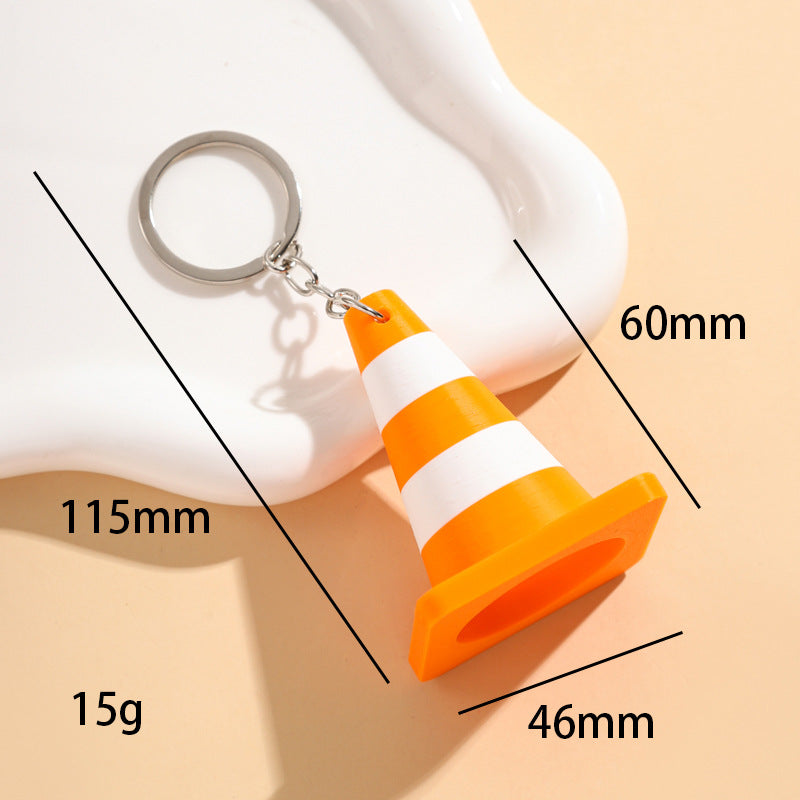 Car Pattern Keychain Bag Pendant In Orange Color For Stylish Accessory