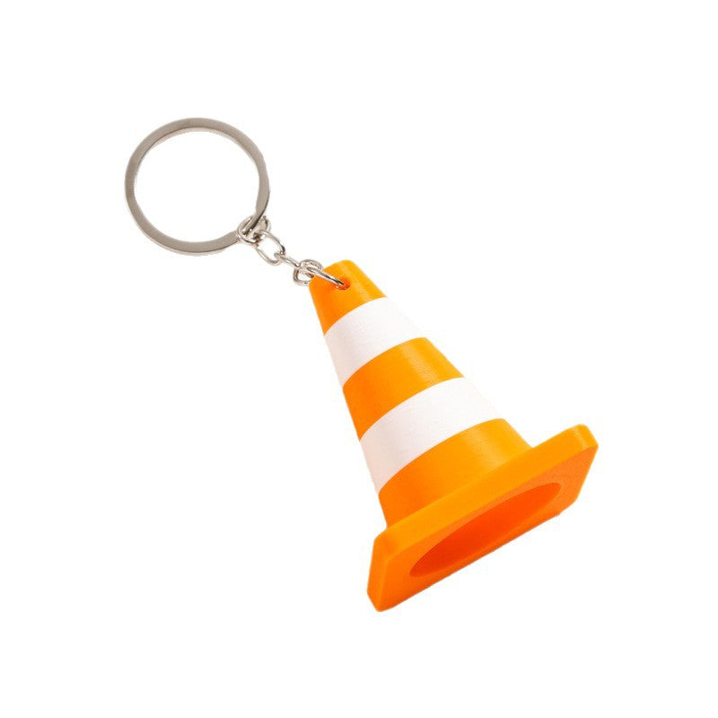 Car Pattern Keychain Bag Pendant In Orange Color For Stylish Accessory