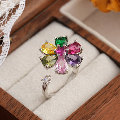 Sweet Flower Jewelry Set For Women Featuring Platinum Plated Design With Durable Copper Material