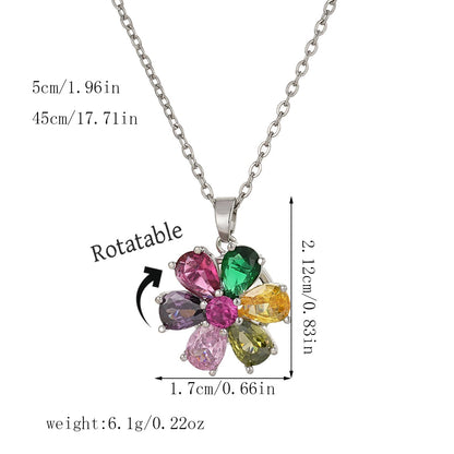 Sweet Flower Jewelry Set For Women Featuring Platinum Plated Design With Durable Copper Material