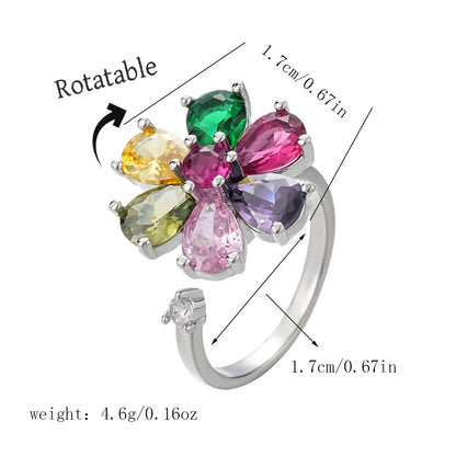 Sweet Flower Jewelry Set For Women Featuring Platinum Plated Design With Durable Copper Material