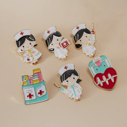 Cartoon Angel Human Pin Brooches In Multicolor Featuring Unique Design