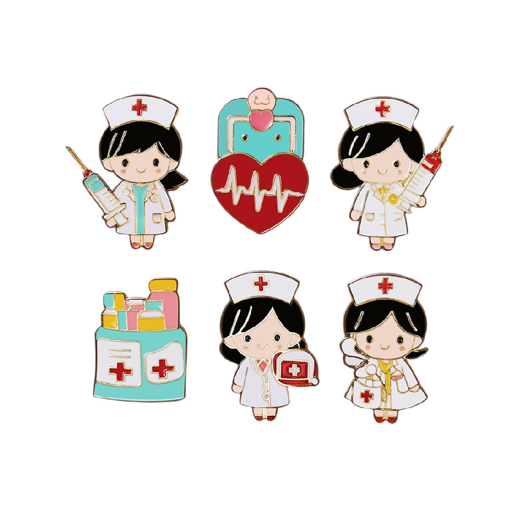 Cartoon Angel Human Pin Brooches In Multicolor Featuring Unique Design