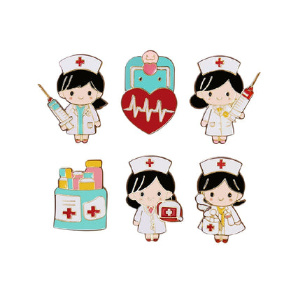 Cartoon Angel Human Pin Brooches In Multicolor Featuring Unique Design