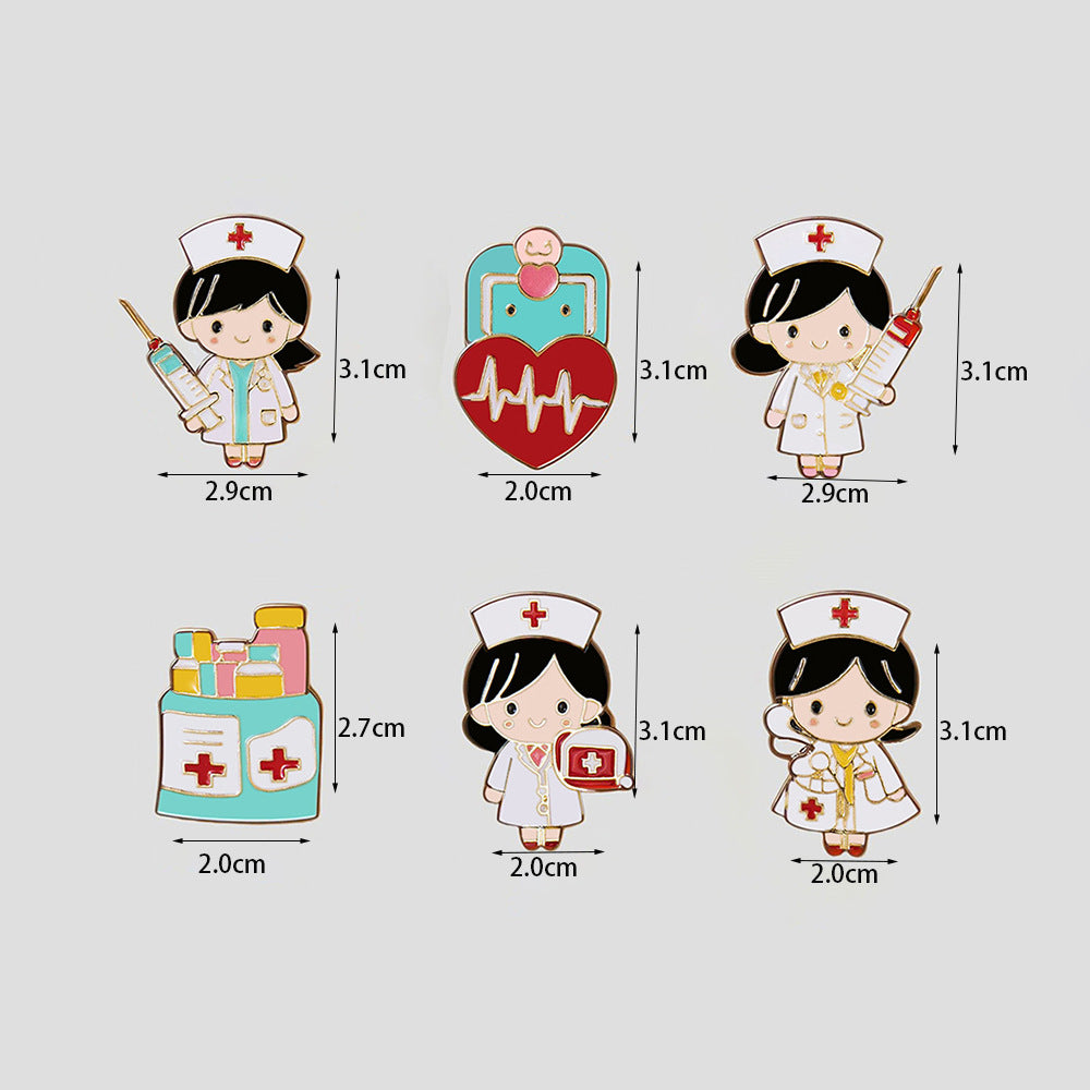 Cartoon Angel Human Pin Brooches In Multicolor Featuring Unique Design
