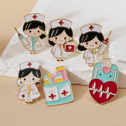 Cartoon Angel Human Pin Brooches In Multicolor Featuring Unique Design