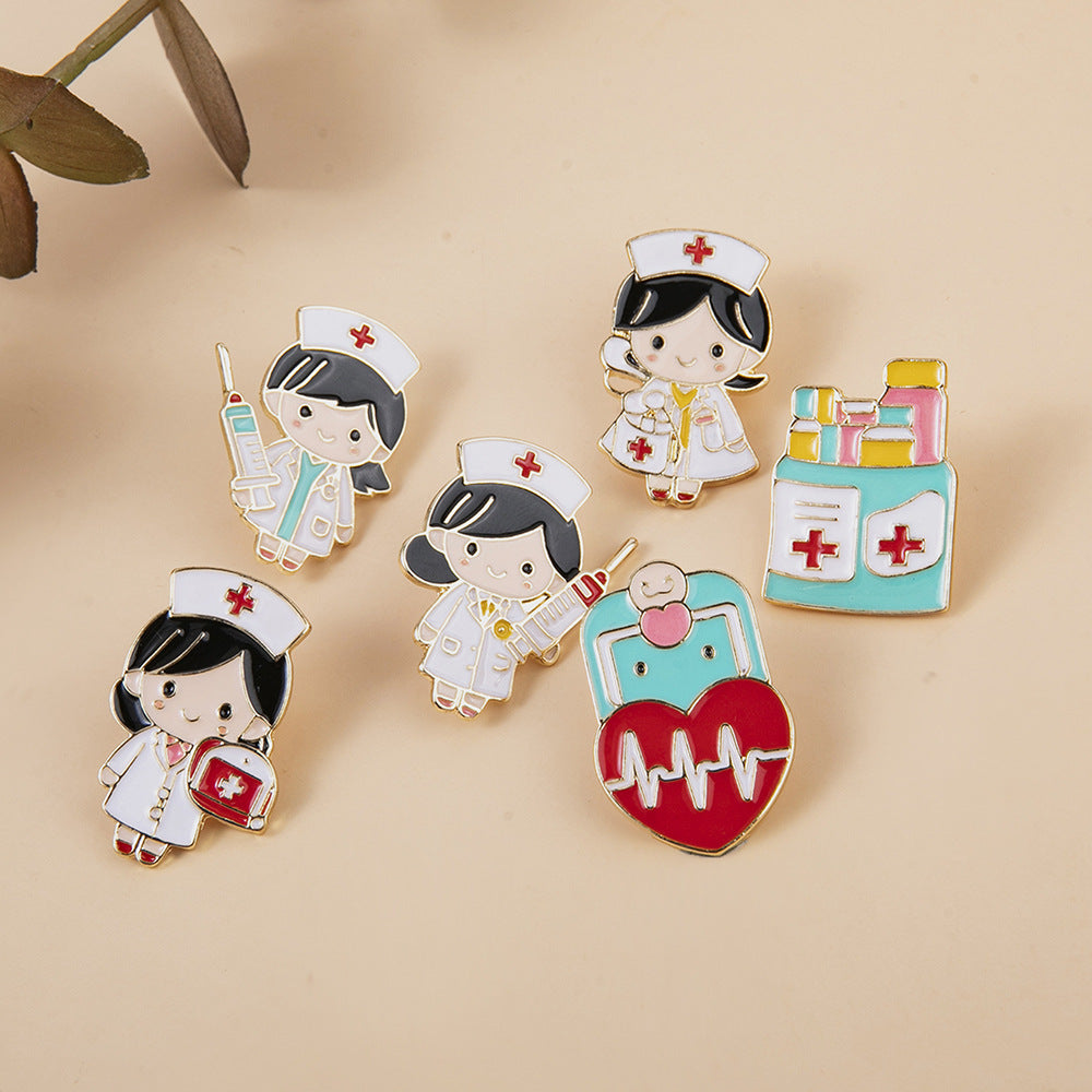 Cartoon Angel Human Pin Brooches In Multicolor Featuring Unique Design