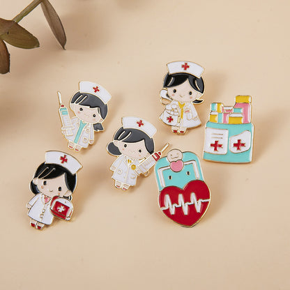 Cartoon Angel Human Pin Brooches In Multicolor Featuring Unique Design