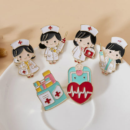 Cartoon Angel Human Pin Brooches In Multicolor Featuring Unique Design