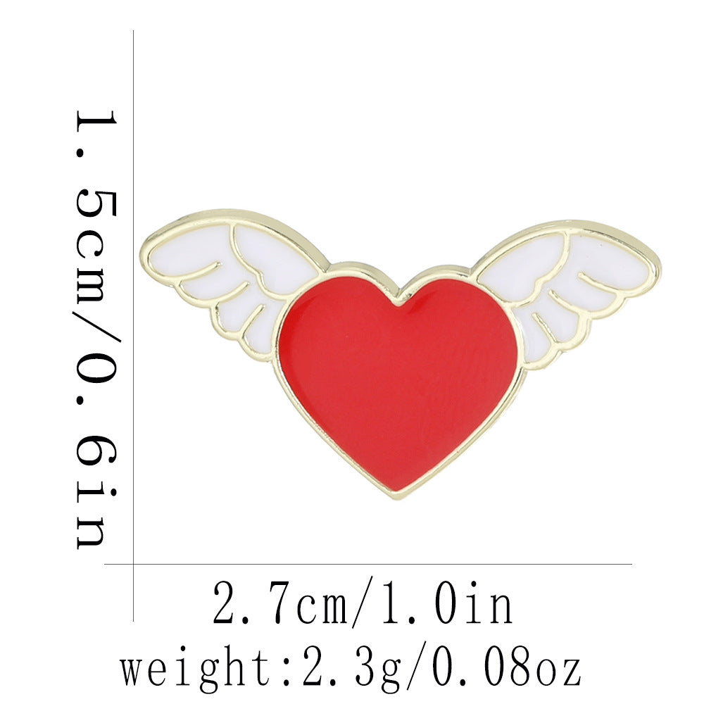 Heart Shape Letter Pin Brooch In Alloy, Perfect For Valentine's Day