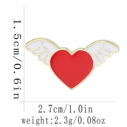 Heart Shape Letter Pin Brooch In Alloy, Perfect For Valentine's Day