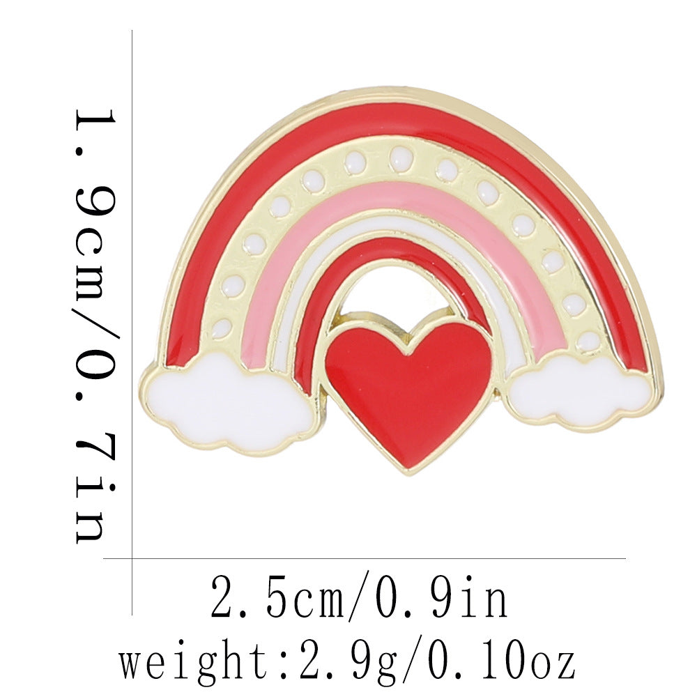 Heart Shape Letter Pin Brooch In Alloy, Perfect For Valentine's Day
