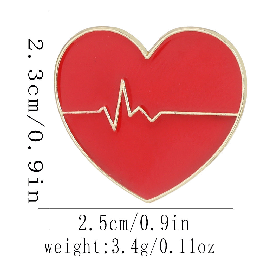 Heart Shape Letter Pin Brooch In Alloy, Perfect For Valentine's Day