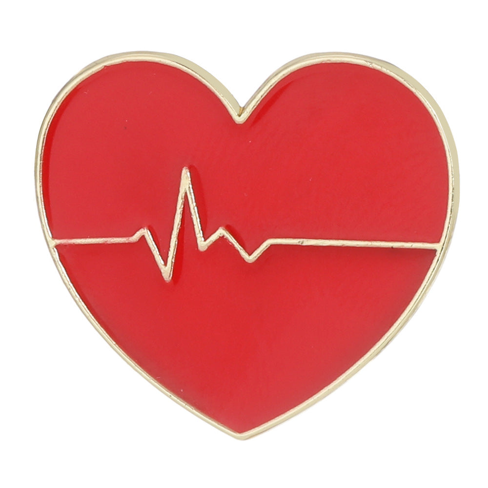 Heart Shape Letter Pin Brooch In Alloy, Perfect For Valentine's Day