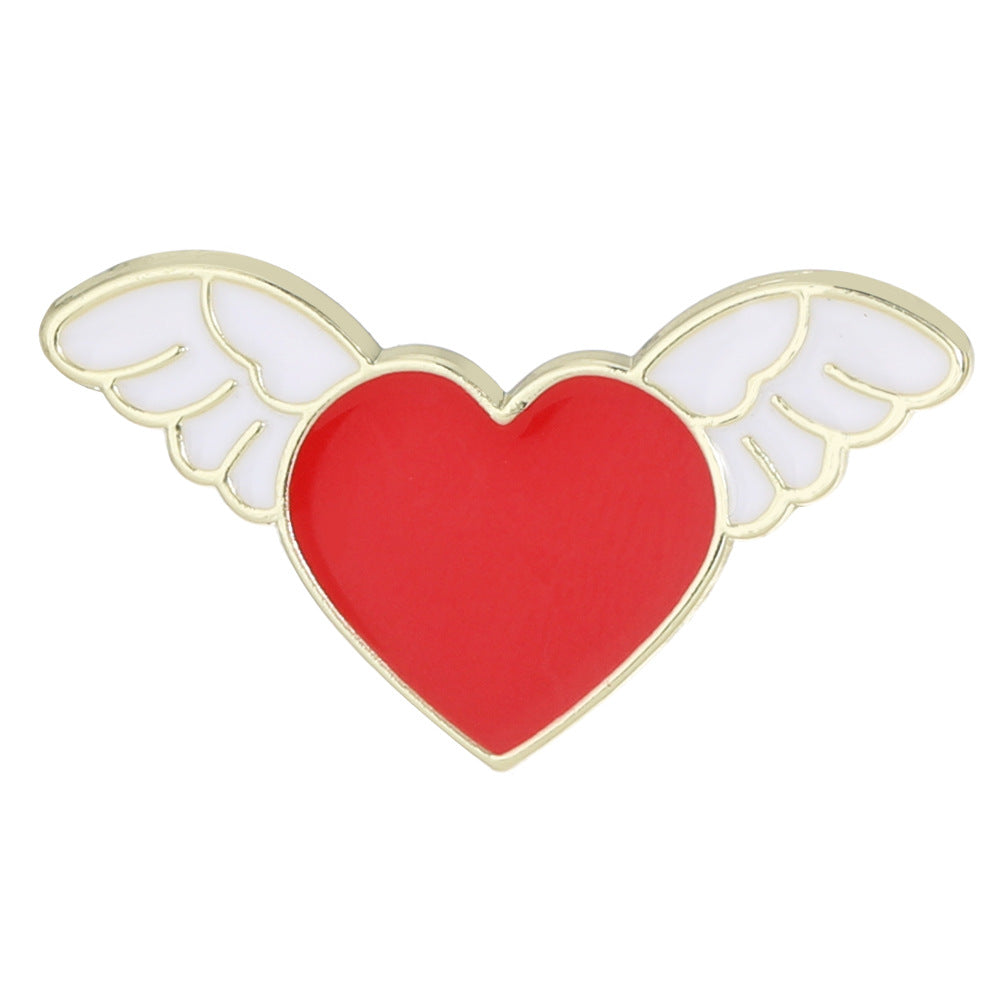 Heart Shape Letter Pin Brooch In Alloy, Perfect For Valentine's Day