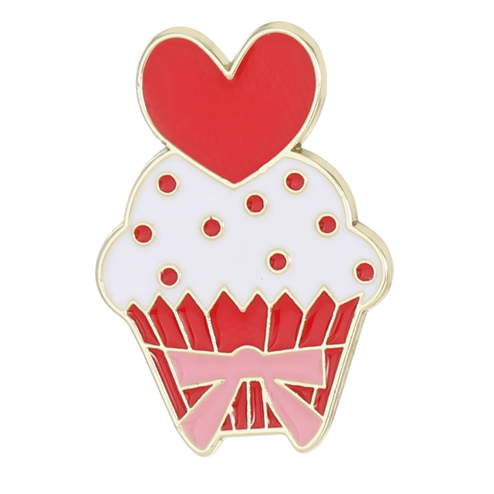 Heart Shape Letter Pin Brooch In Alloy, Perfect For Valentine's Day