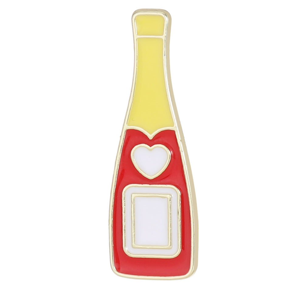 Heart Shape Letter Pin Brooch In Alloy, Perfect For Valentine's Day