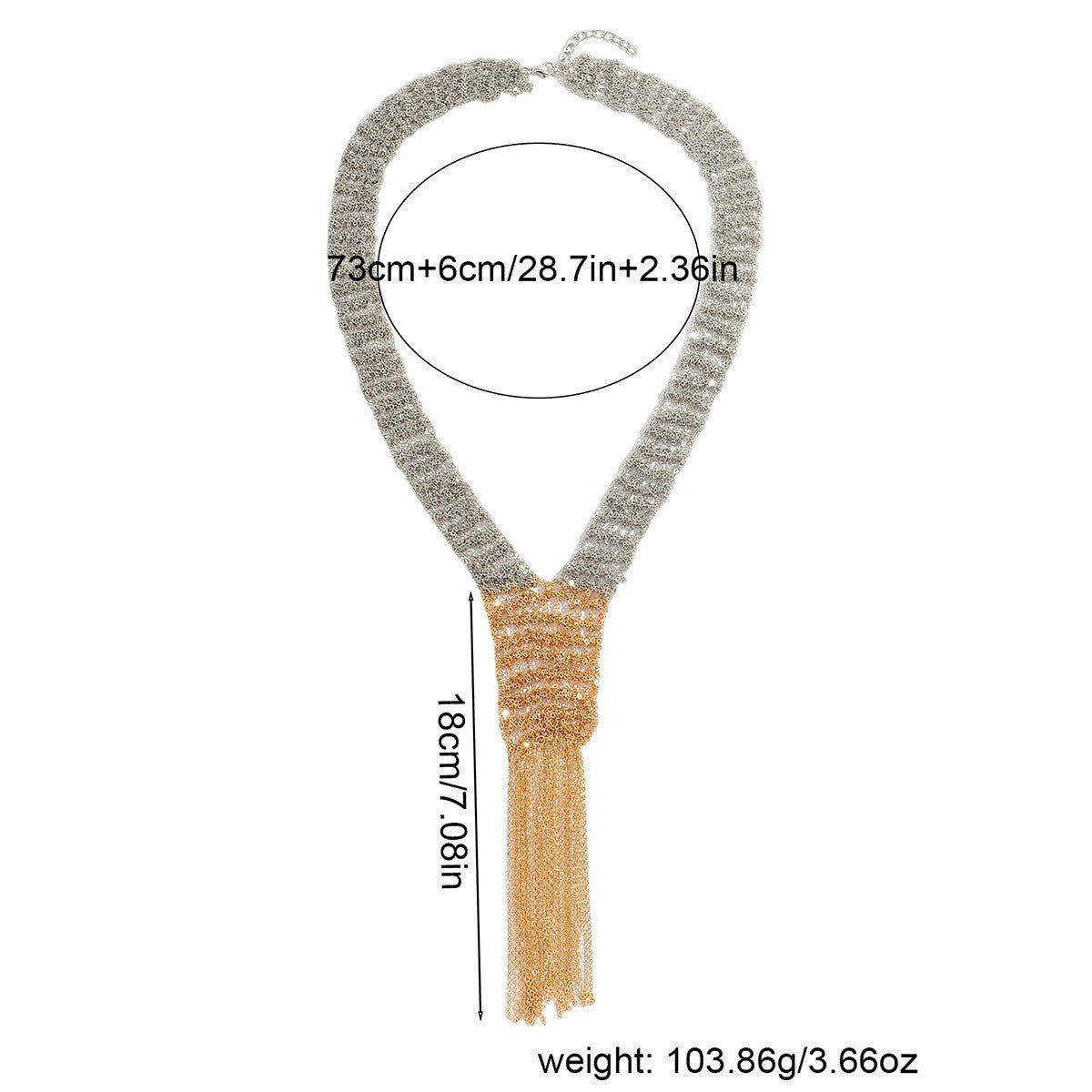 Fish Pattern Alloy Necklace In Gold Featuring Braid Craftsmanship For Elegant Style