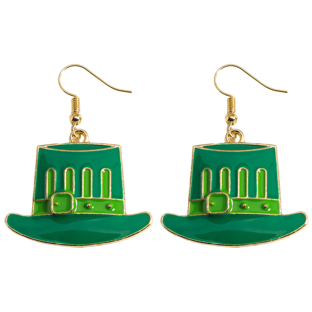 Shamrock Letter Boots Drop Earrings In Green Featuring Durable Alloy Material For St. Patrick's Day