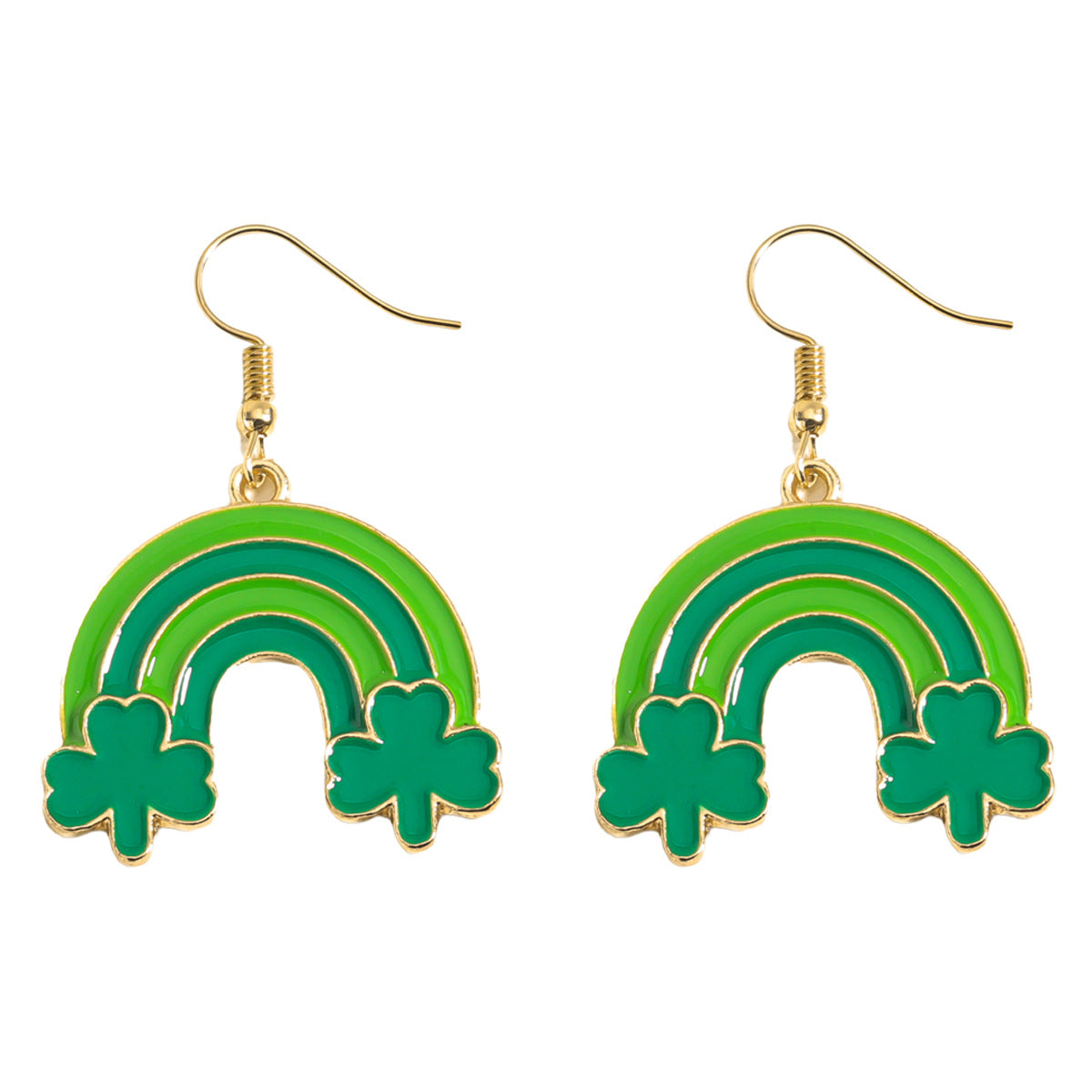 Shamrock Letter Boots Drop Earrings In Green Featuring Durable Alloy Material For St. Patrick's Day