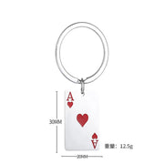 Ace of Hearts+Keychain