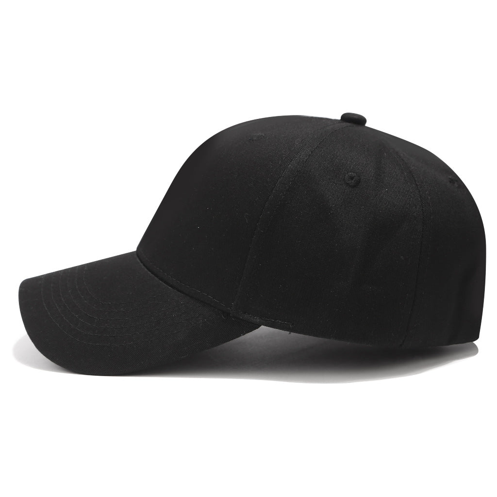 Solid Color Baseball Cap With Curved Brim In Grey, Made Of Cotton Featuring Embroidery, Suitable For Spring & Summer Adults