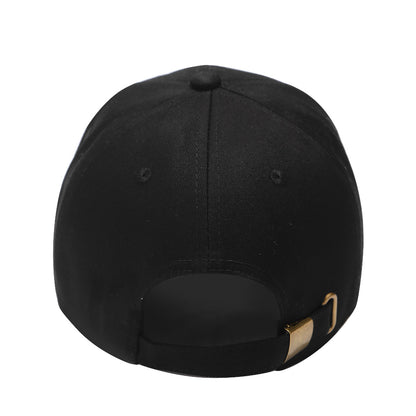 Solid Color Baseball Cap With Curved Brim In Grey, Made Of Cotton Featuring Embroidery, Suitable For Spring & Summer Adults