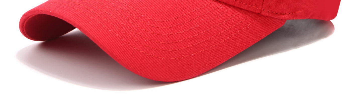 Solid Color Baseball Cap With Curved Brim In Grey, Made Of Cotton Featuring Embroidery, Suitable For Spring & Summer Adults