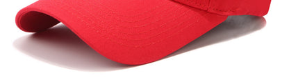Solid Color Baseball Cap With Curved Brim In Grey, Made Of Cotton Featuring Embroidery, Suitable For Spring & Summer Adults