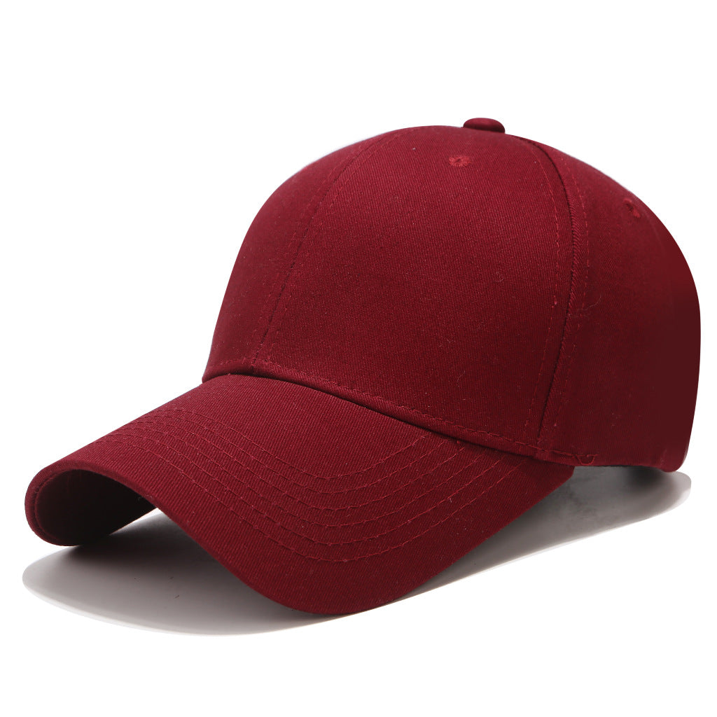Solid Color Baseball Cap With Curved Brim In Grey, Made Of Cotton Featuring Embroidery, Suitable For Spring & Summer Adults