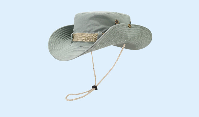 Adult Bucket Hat With Ruffles Brim In Army Green, Acrylic Material, Perfect For Spring & Summer