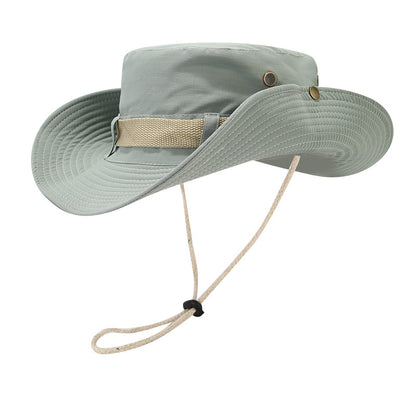 Adult Bucket Hat With Ruffles Brim In Army Green, Acrylic Material, Perfect For Spring & Summer