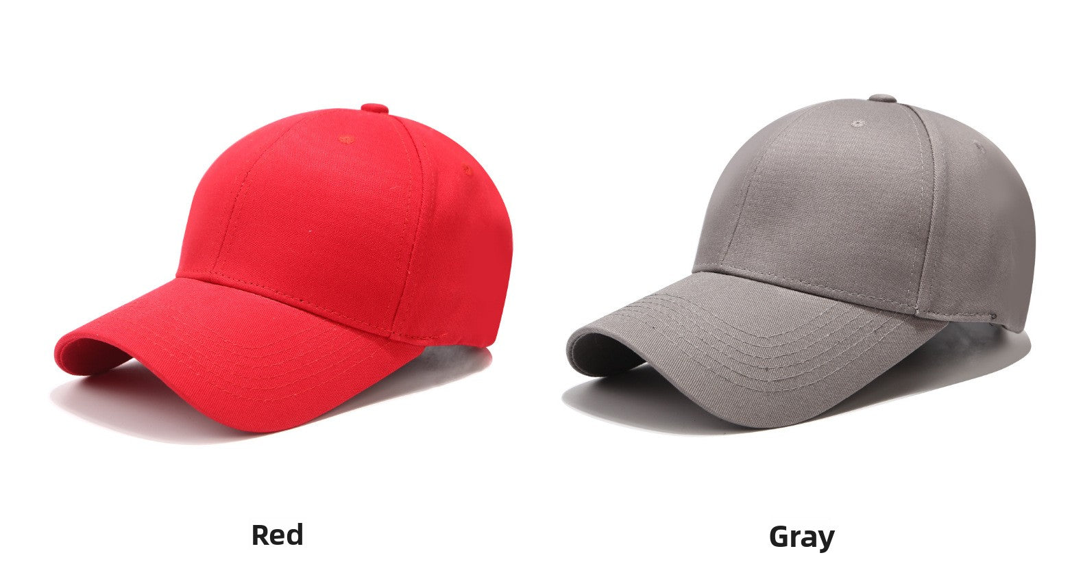 Solid Color Baseball Cap With Curved Brim In Grey, Made Of Cotton Featuring Embroidery, Suitable For Spring & Summer Adults