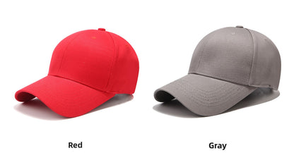 Solid Color Baseball Cap With Curved Brim In Grey, Made Of Cotton Featuring Embroidery, Suitable For Spring & Summer Adults