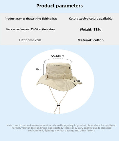 Adult Bucket Hat With Ruffles Brim In Army Green, Acrylic Material, Perfect For Spring & Summer