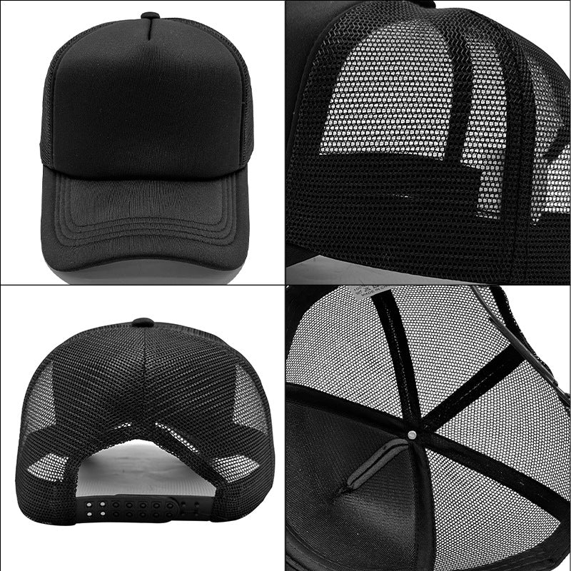 LOGO Casual Style Curved Brim Mesh Hat For Adults In Summer, Featuring Polyester Material With Embroidery Craft