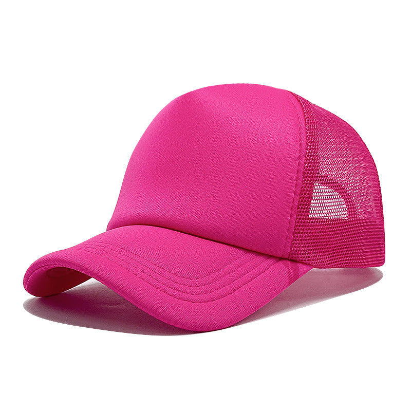 LOGO Casual Style Curved Brim Mesh Hat For Adults In Summer, Featuring Polyester Material With Embroidery Craft