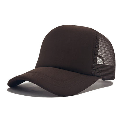 LOGO Casual Style Curved Brim Mesh Hat For Adults In Summer, Featuring Polyester Material With Embroidery Craft