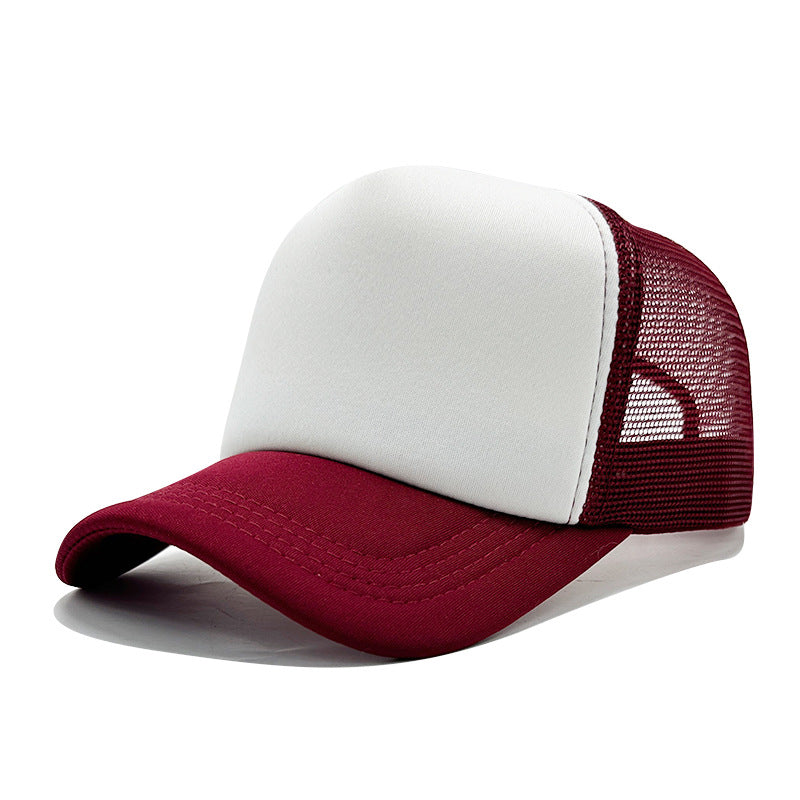 LOGO Casual Style Curved Brim Mesh Hat For Adults In Summer, Featuring Polyester Material With Embroidery Craft