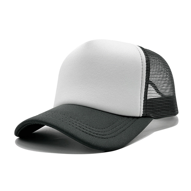 LOGO Casual Style Curved Brim Mesh Hat For Adults In Summer, Featuring Polyester Material With Embroidery Craft