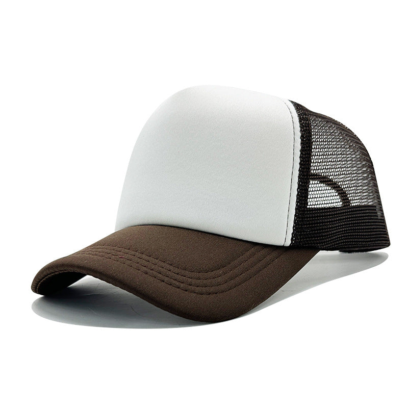 LOGO Casual Style Curved Brim Mesh Hat For Adults In Summer, Featuring Polyester Material With Embroidery Craft